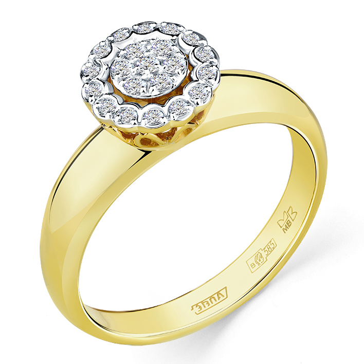 Кольцо, золото, бриллиант, 1-508810-00-00